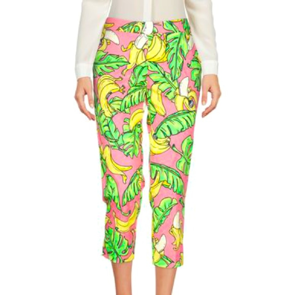 LOVE MOSCHINO 3/4-LENGTH PANTS BANANA PRINT SIZE 2